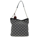 CELINE Triomphe Canvas Shoulder Bag Gray Auth 73617-2