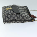 CELINE Triomphe Canvas Shoulder Bag Gray Auth 73617-3