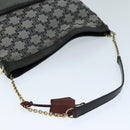 CELINE Triomphe Canvas Shoulder Bag Gray Auth 73617-7