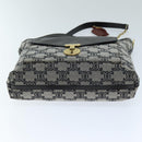 CELINE Triomphe Canvas Shoulder Bag Gray Auth 73617-5