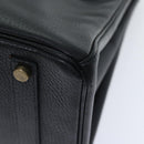 HERMES Birkin 35 Hand Bag Leather Black Gold Auth 73622-10