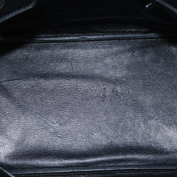 HERMES Birkin 35 Hand Bag Leather Black Gold Auth 73622