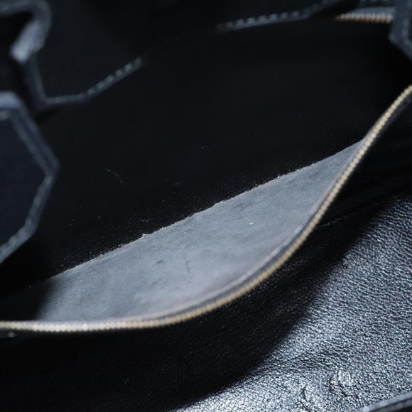 HERMES Birkin 35 Hand Bag Leather Black Gold Auth 73622