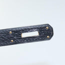 HERMES Birkin 35 Hand Bag Leather Black Gold Auth 73622-20