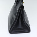 HERMES Birkin 35 Hand Bag Leather Black Gold Auth 73622-5