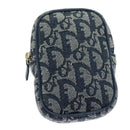 Christian Dior Trotter Canvas Pouch Navy Auth 73648-1