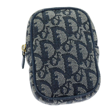 Christian Dior Trotter Canvas Pouch Navy Auth 73648