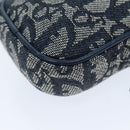 Christian Dior Trotter Canvas Pouch Navy Auth 73648-10