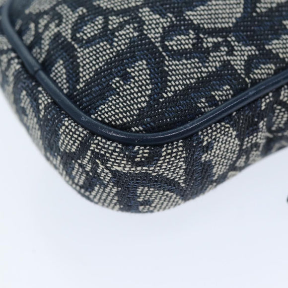 Christian Dior Trotter Canvas Pouch Navy Auth 73648