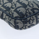 Christian Dior Trotter Canvas Pouch Navy Auth 73648-11