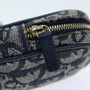 Christian Dior Trotter Canvas Pouch Navy Auth 73648-12
