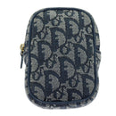 Christian Dior Trotter Canvas Pouch Navy Auth 73648-2