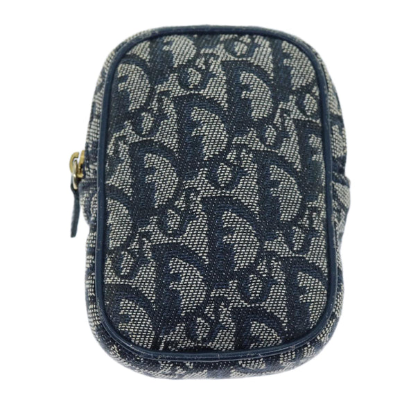 Christian Dior Trotter Canvas Pouch Navy Auth 73648