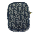 Christian Dior Trotter Canvas Pouch Navy Auth 73648-3