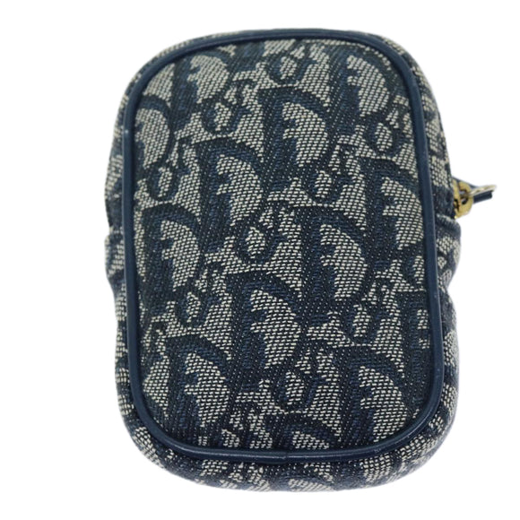 Christian Dior Trotter Canvas Pouch Navy Auth 73648