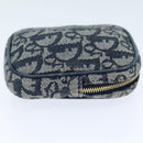Christian Dior Trotter Canvas Pouch Navy Auth 73648-4
