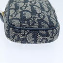Christian Dior Trotter Canvas Pouch Navy Auth 73648-7