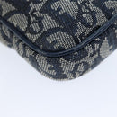 Christian Dior Trotter Canvas Pouch Navy Auth 73648-9
