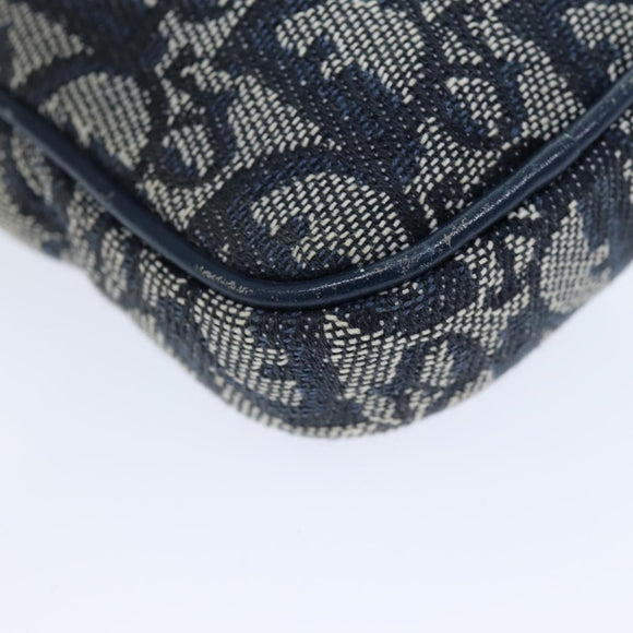 Christian Dior Trotter Canvas Pouch Navy Auth 73648