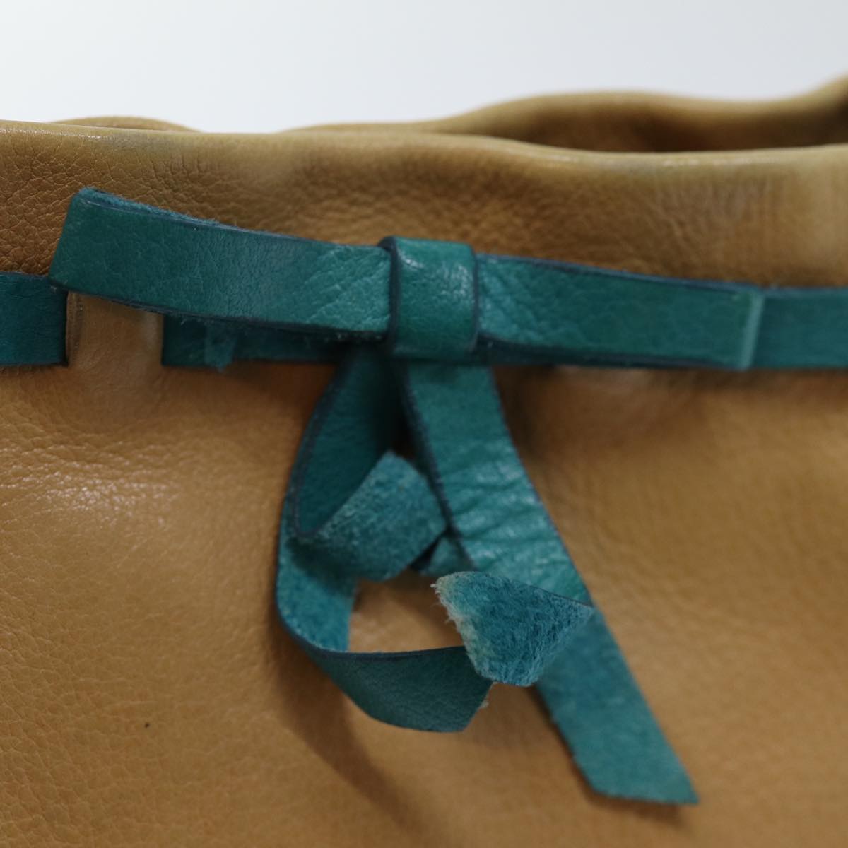 Miu Miu Hand Bag Leather Beige Auth 73657