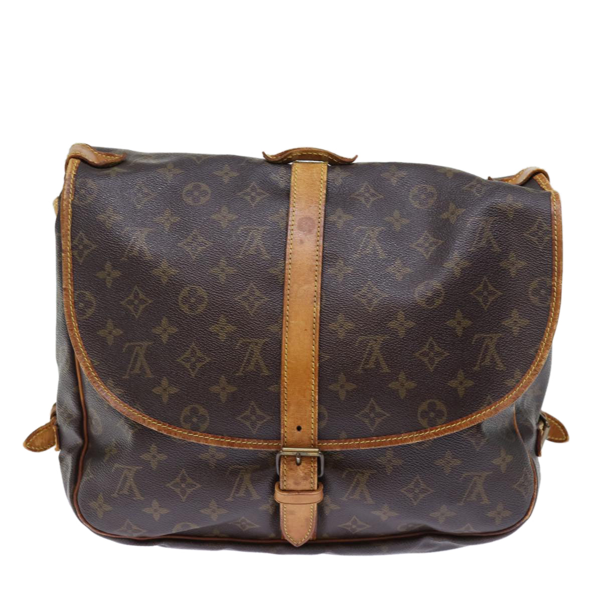 LOUIS VUITTON Monogram Saumur 35 Shoulder Bag M42254 LV Auth 73689 - 0