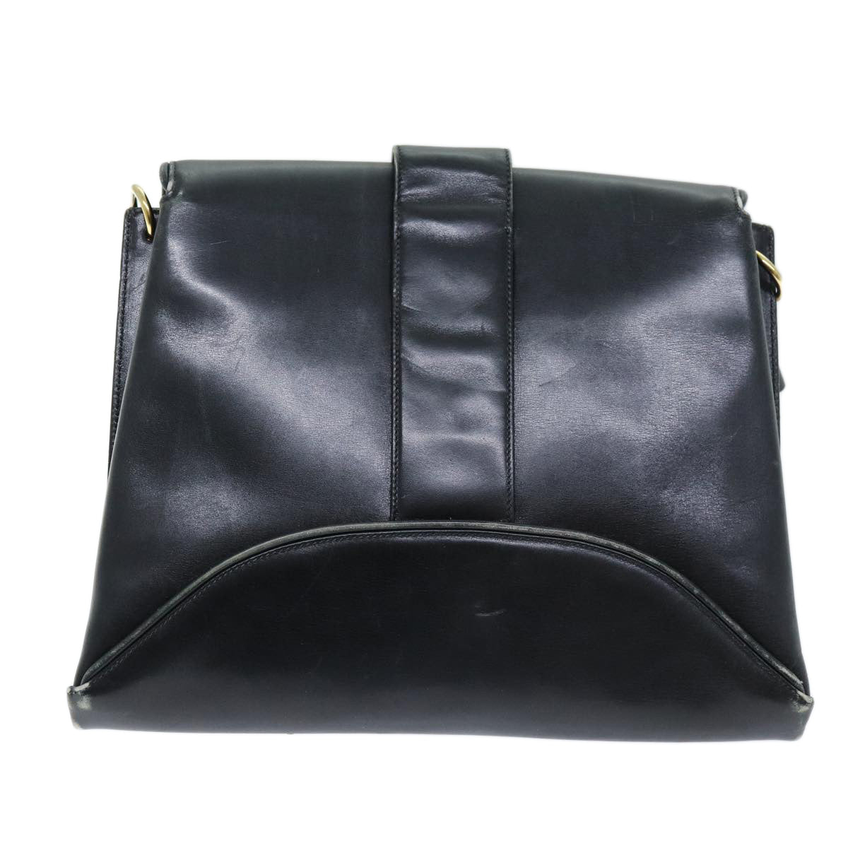 GUCCI Shoulder Bag Leather Black Auth 73737 - 0