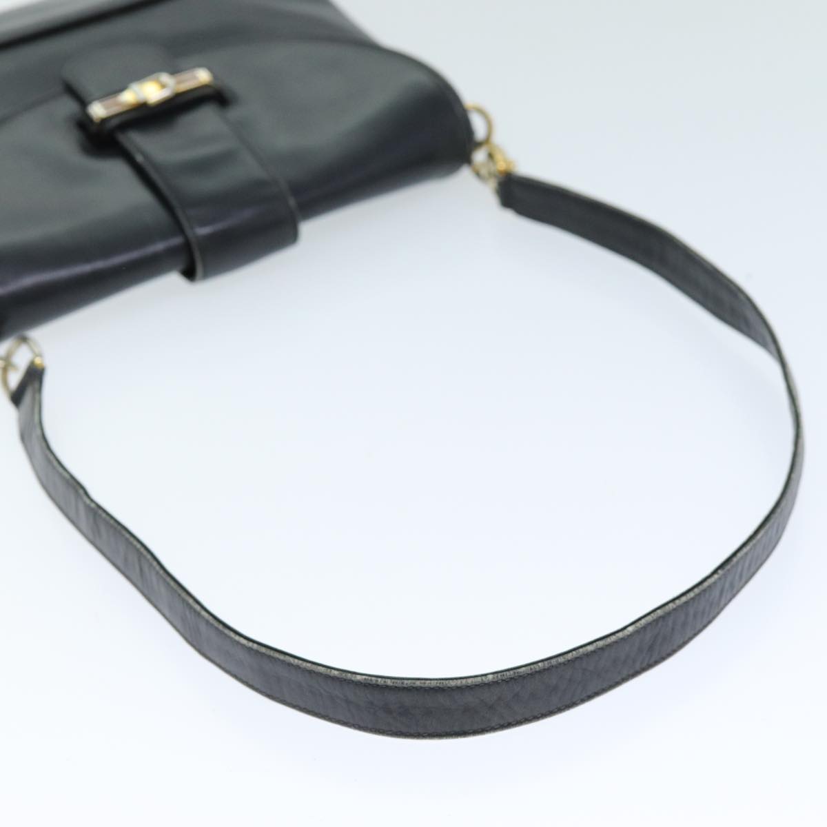 GUCCI Shoulder Bag Leather Black Auth 73737