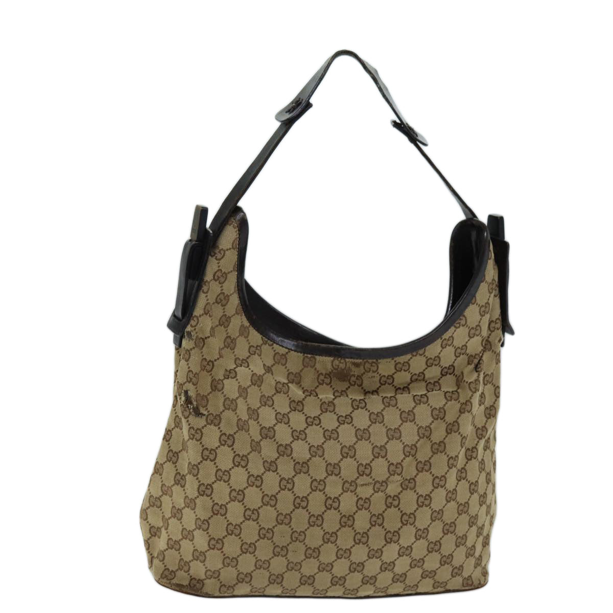 GUCCI GG Canvas Shoulder Bag Beige 106242 Auth 73740 - 0