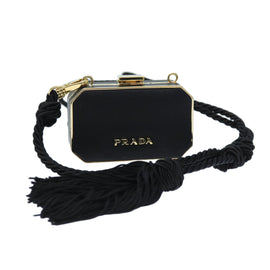 PRADA Shoulder Pouch Nylon Black Auth 73746A