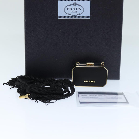 PRADA Shoulder Pouch Nylon Black Auth 73746A