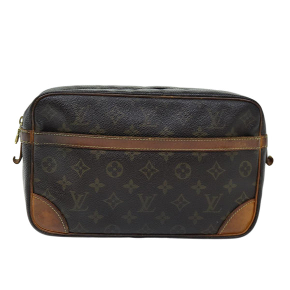 LOUIS VUITTON Monogram Compiegne 28 Clutch Bag M51845 LV Auth 73759