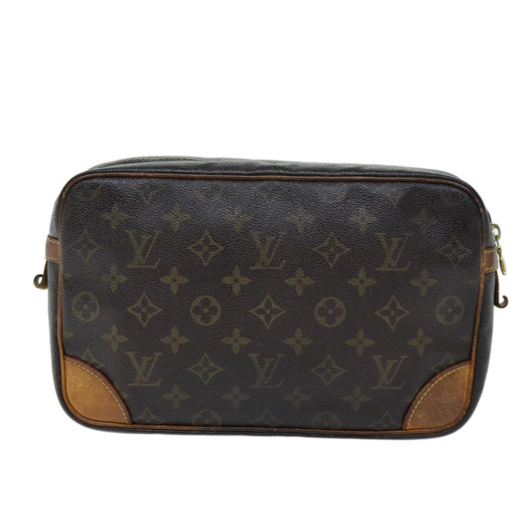 LOUIS VUITTON Monogram Compiegne 28 Clutch Bag M51845 LV Auth 73759