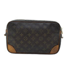 LOUIS VUITTON Monogram Compiegne 28 Clutch Bag M51845 LV Auth 73759-2