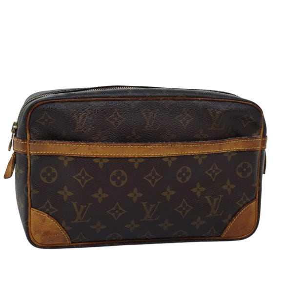 LOUIS VUITTON Monogram Compiegne 28 Clutch Tasche M51845 LV Auth 73760