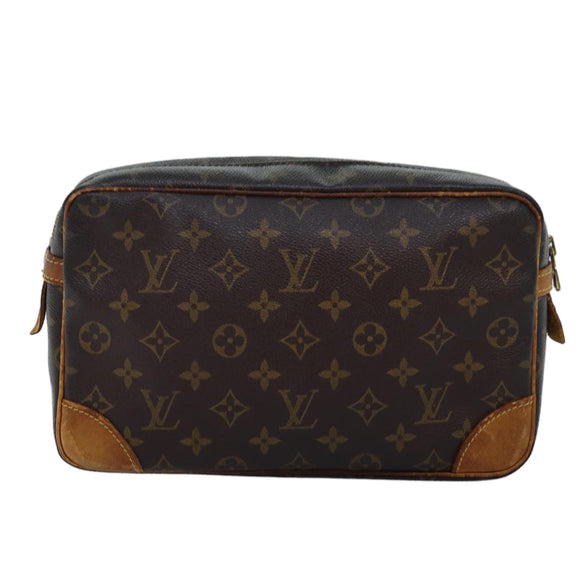 LOUIS VUITTON Monogram Compiegne 28 Clutch Bag M51845 LV Auth 73760