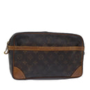 LOUIS VUITTON Monogram Compiegne 28 Clutch Bag M51845 LV Auth 73763-1