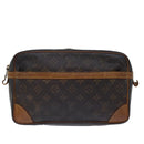 LOUIS VUITTON Monogram Compiegne 28 Clutch Bag M51845 LV Auth 73763-13