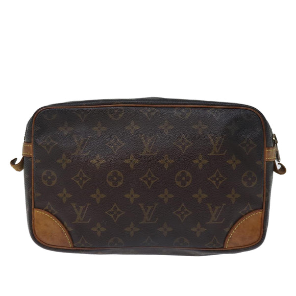 LOUIS VUITTON Monogram Compiegne 28 Clutch Bag M51845 LV Auth 73763