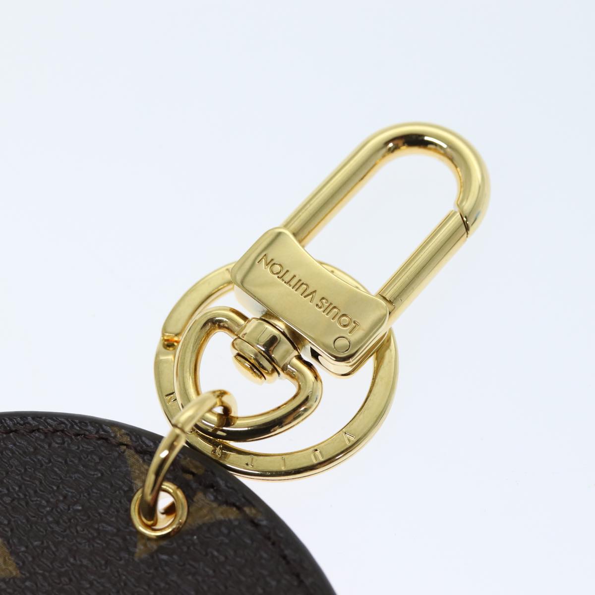 LOUIS VUITTON Monogram Porte Cre Illustre Key Ring M00499 LV Auth 73789A