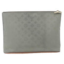 LOUIS VUITTON Monogram Titanium Pochette Cosmos Bag Gray M63240 LV Auth 73801-3