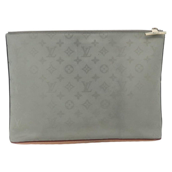 LOUIS VUITTON Monogram Titanium Pochette Cosmos Bag Gray M63240 LV Auth 73801