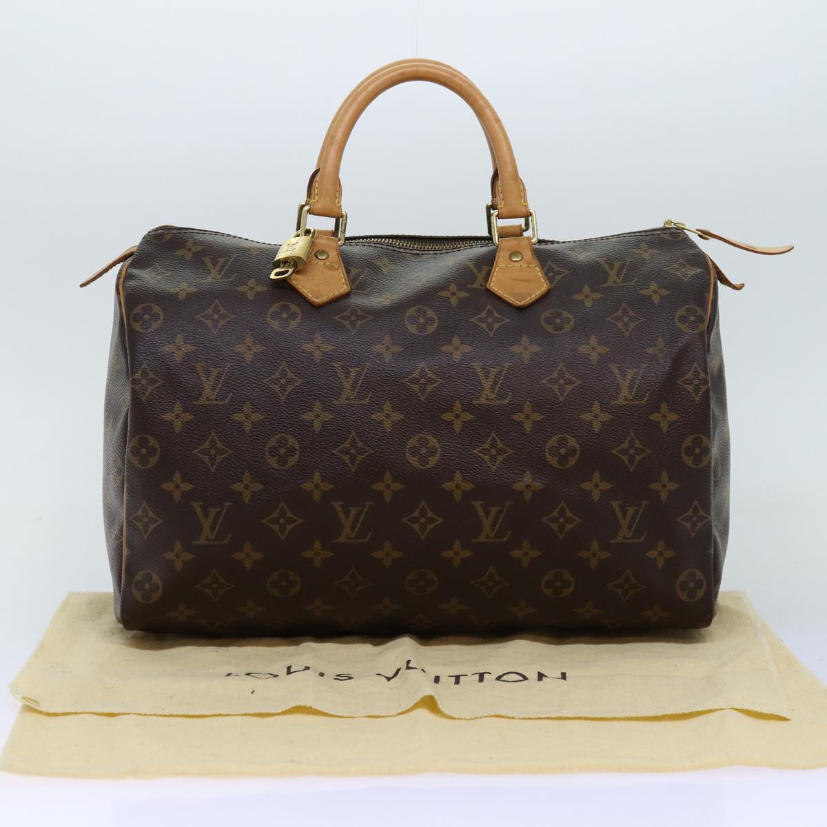 LOUIS VUITTON Monogram Speedy 35 Hand Bag M41524 LV Auth 73838