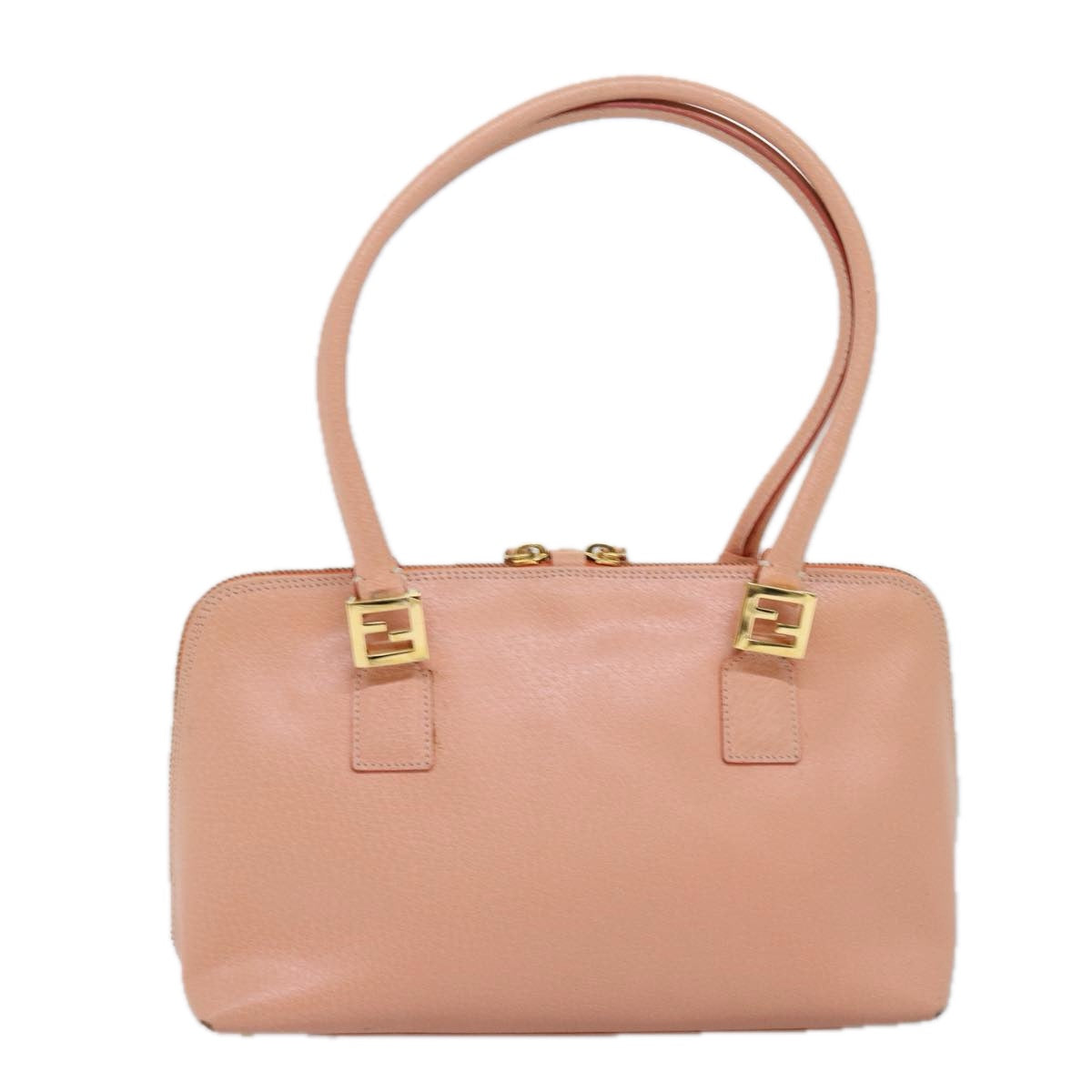 FENDI Hand Bag Leather Pink Auth 73857 - 0