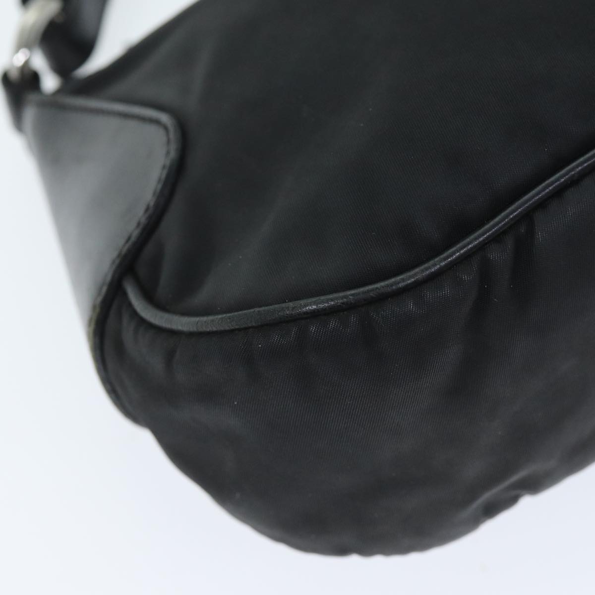 PRADA Shoulder Bag Nylon Black Auth 73869