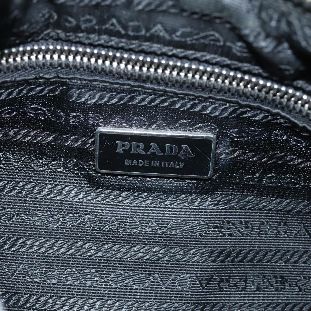 PRADA Shoulder Bag Nylon Black Auth 73869