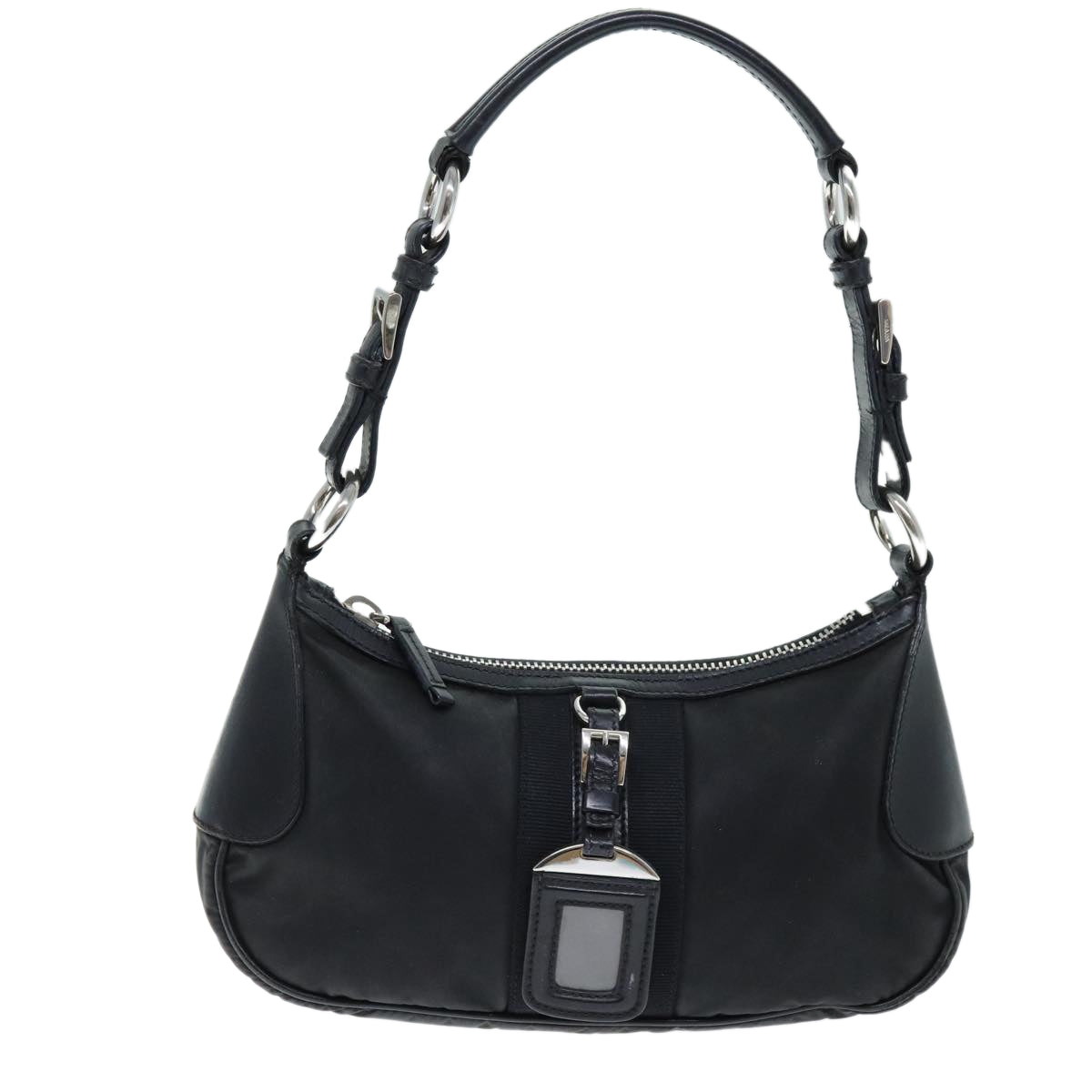 PRADA Shoulder Bag Nylon Black Auth 73869