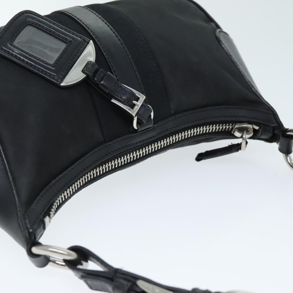 PRADA Shoulder Bag Nylon Black Auth 73869