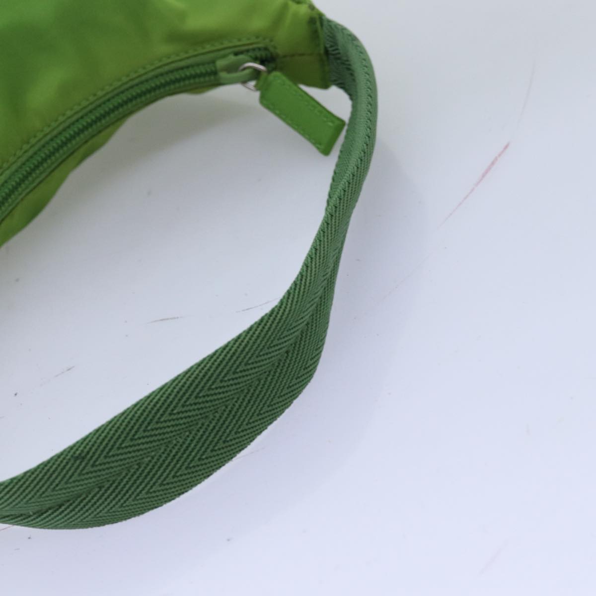 PRADA Hand Bag Nylon Green Auth 73870