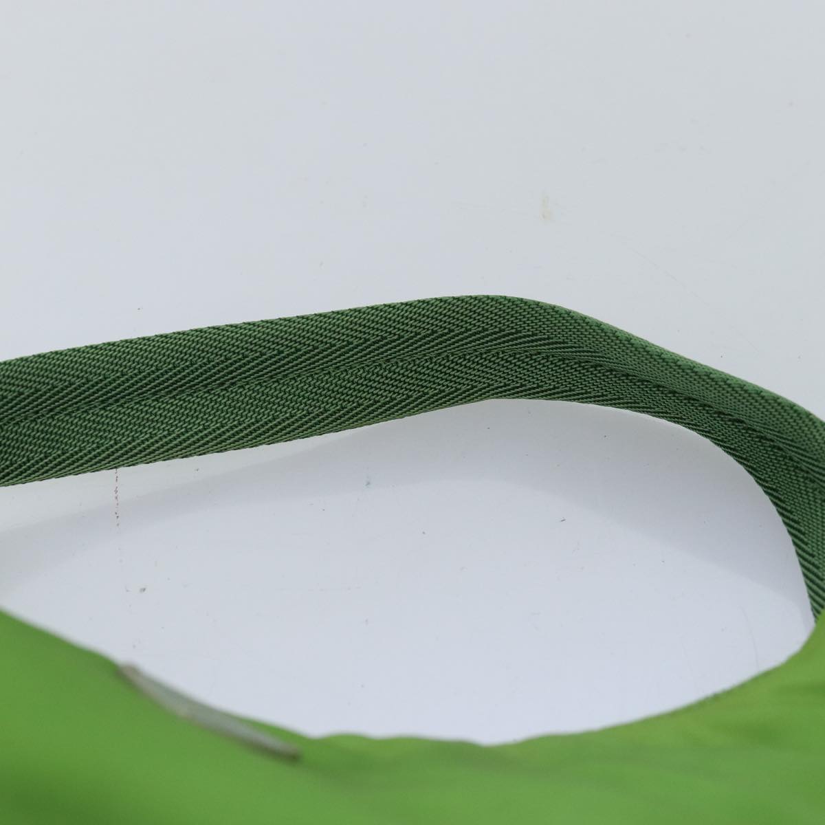 PRADA Hand Bag Nylon Green Auth 73870