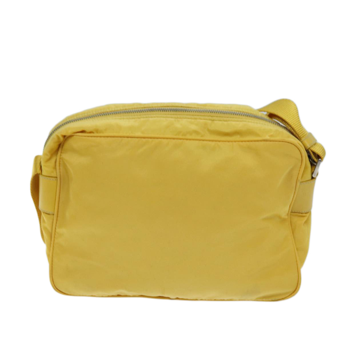 PRADA Shoulder Bag Nylon Yellow Auth 73871